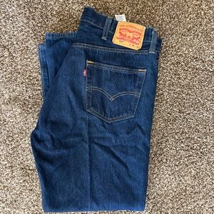 Levi's 501 Dark Indigo Straight Jeans